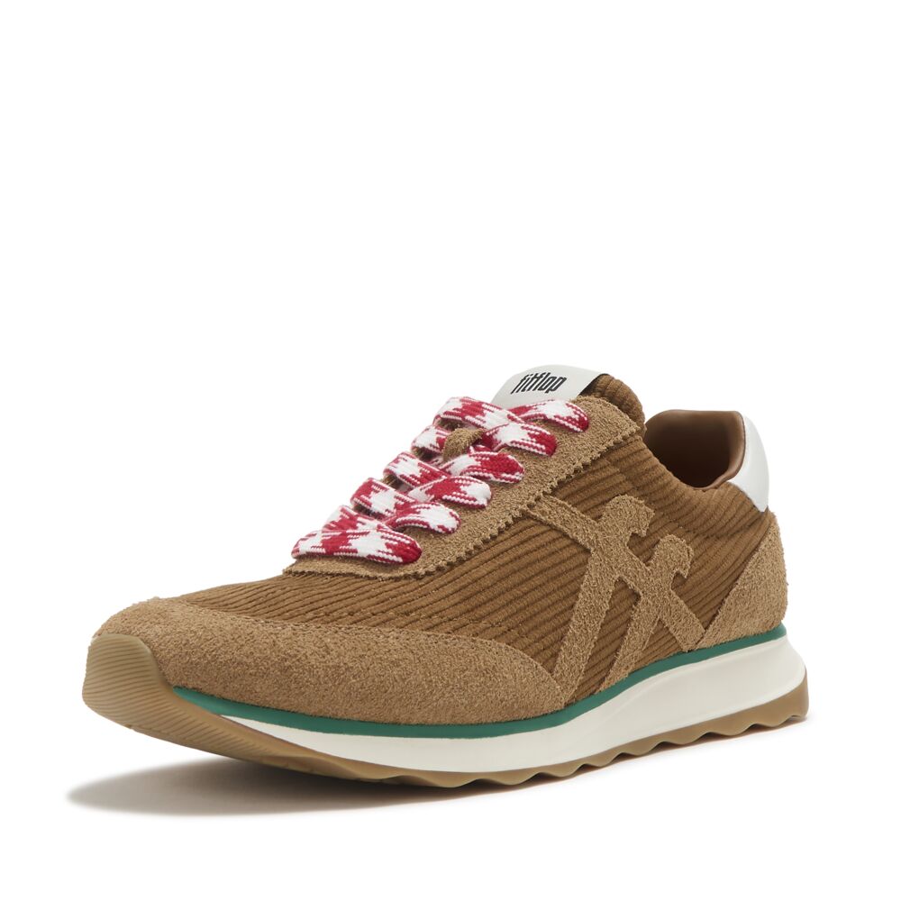 RETRO-Q  FF Cord Fabric/Suede Trainers
