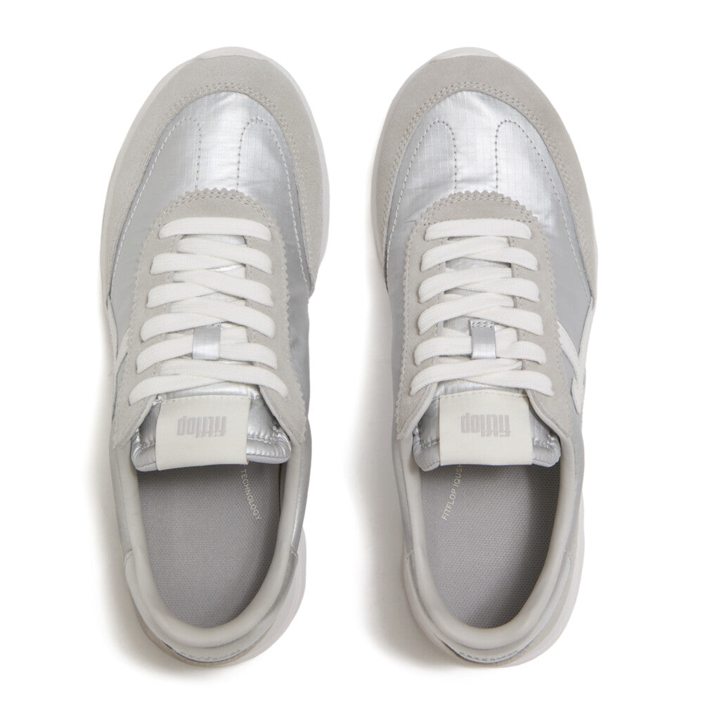 FitFlop FitFlop RETRO-Q FF Metallic-Fabric/Suede Trainers SNEAKER