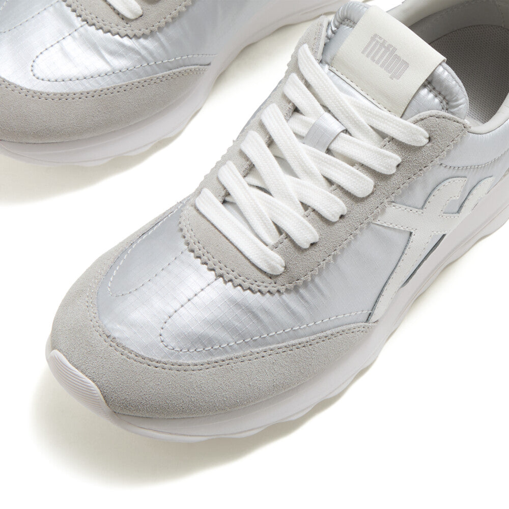 FitFlop FitFlop RETRO-Q FF Metallic-Fabric/Suede Trainers SNEAKER
