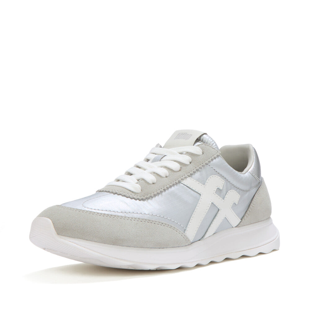 FitFlop FitFlop RETRO-Q FF Metallic-Fabric/Suede Trainers SNEAKER
