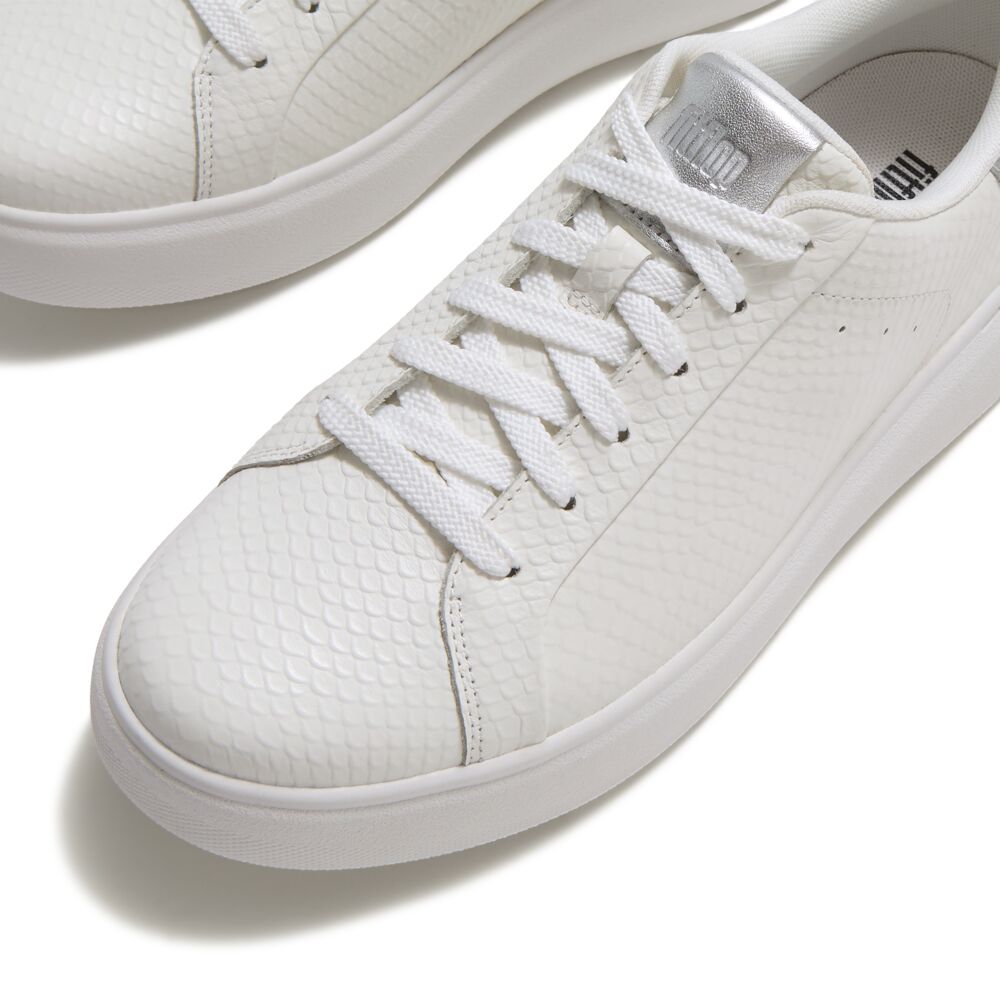 Trenton FitFlop RTG Leather Snake Lace-Up Sneakers Anatomicush