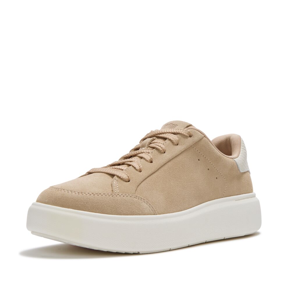 Trenton FitFlop RTG Suede Snake Lace-Up Sneakers Anatomicush