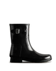 Hunter Hunter Refined Short Gloss Boot Black 3 