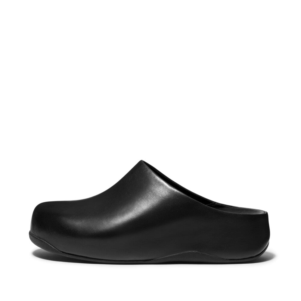 FitFlop FitFlop SHUV Leather Clogs  Black 4 
