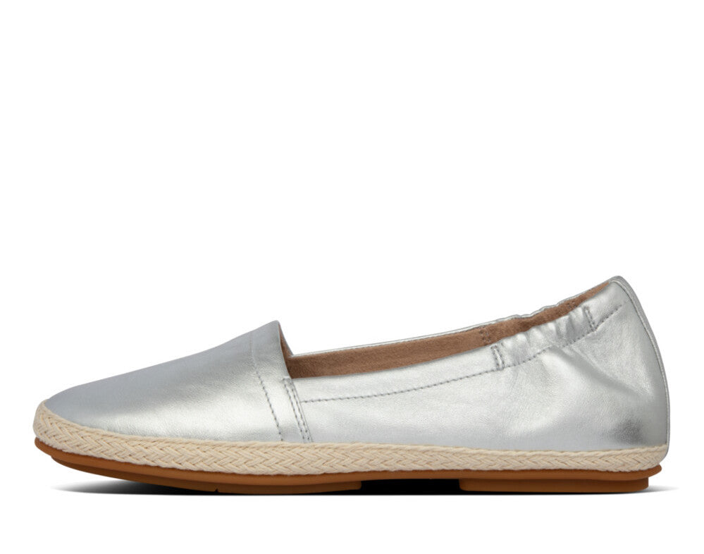 FitFlop FitFlop SIREN Leather Espadrille  Silver 3 