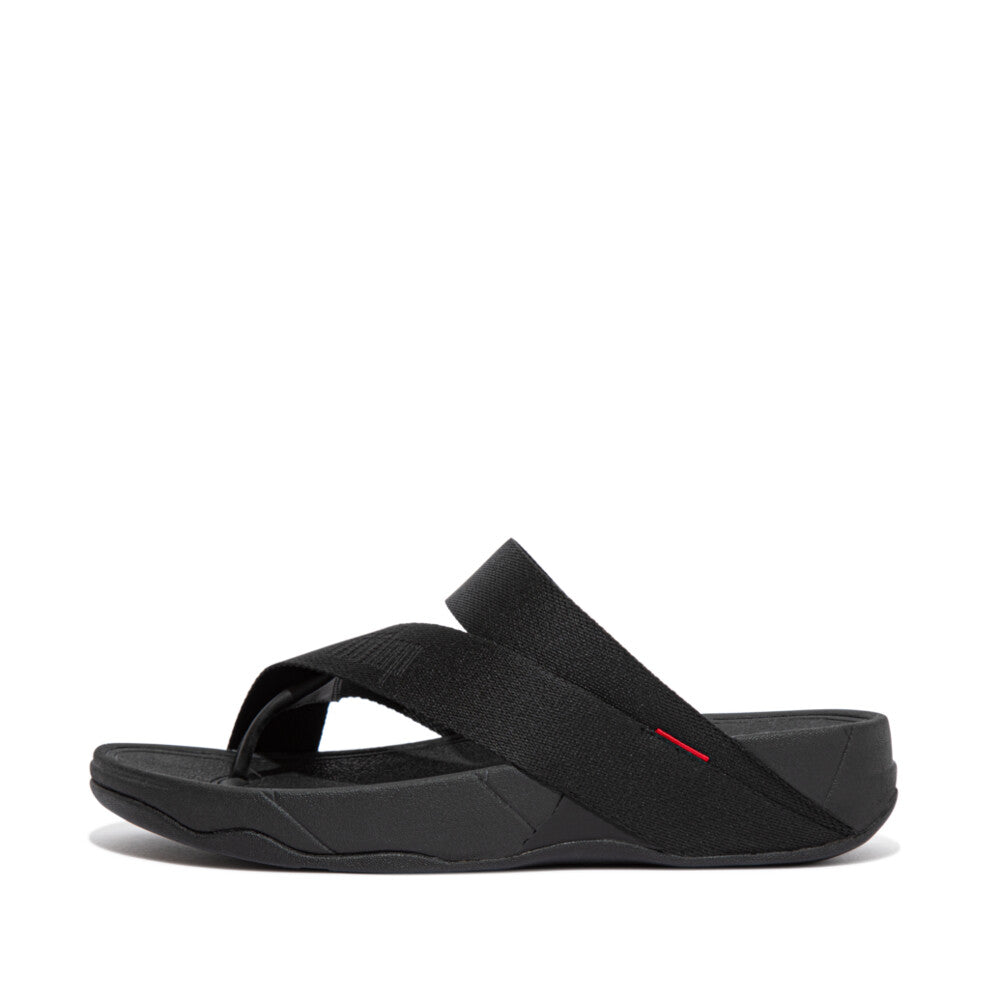 FitFlop FitFlop SLING Mens Weave Toe-Post Sandals  All Black 9 
