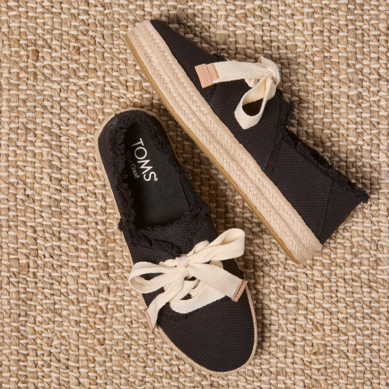 TOMS Carolina Lace Up Espadrille Shoes