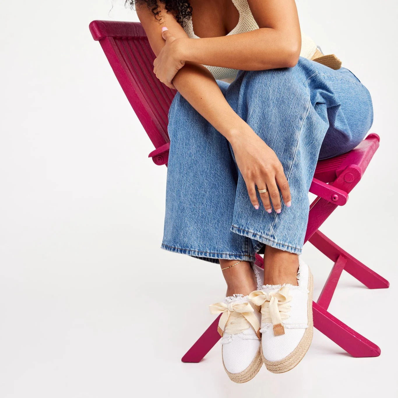 TOMS Carolina Lace Up Espadrille Shoes