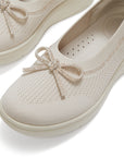 Trenton FitFlop Super-Q Bow Crystal-Trim Knit Ballet Flats iQushion