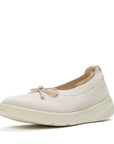 Trenton FitFlop Super-Q Bow Crystal-Trim Knit Ballet Flats iQushion