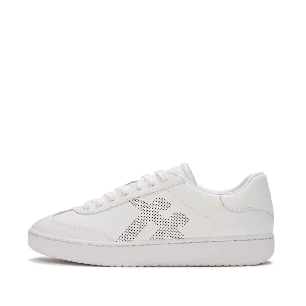 Trenton FitFlop Dash FF Leather T-Toe Trainers iQushion Urban White UK3