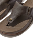 FitFlop FitFlop Men's Trakk II Leather Flip-Flops Microwobbleboard