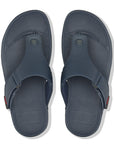 FitFlop FitFlop Trakk II Mens Leather Flip-Flops Microwobbleboard