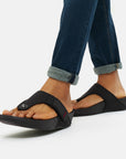 FitFlop FitFlop Trakk II Mens Leather Flip-Flops Microwobbleboard