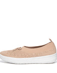 FitFlop Überknit Ballet Pumps With Bow Anatomicush Almond Tan 3