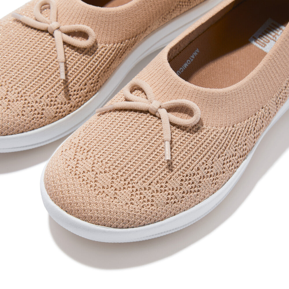 FitFlop Überknit Ballet Pumps With Bow Anatomicush