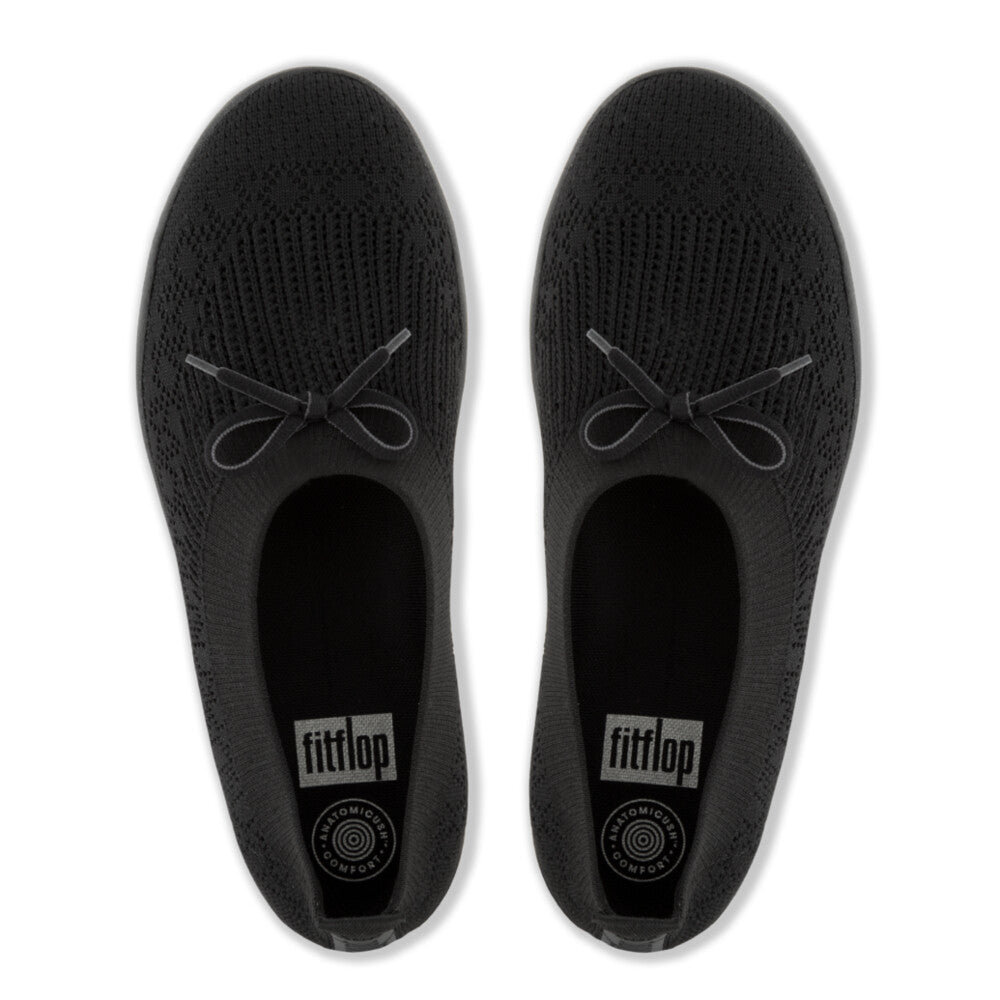 FitFlop Überknit Ballet Pumps With Bow Anatomicush