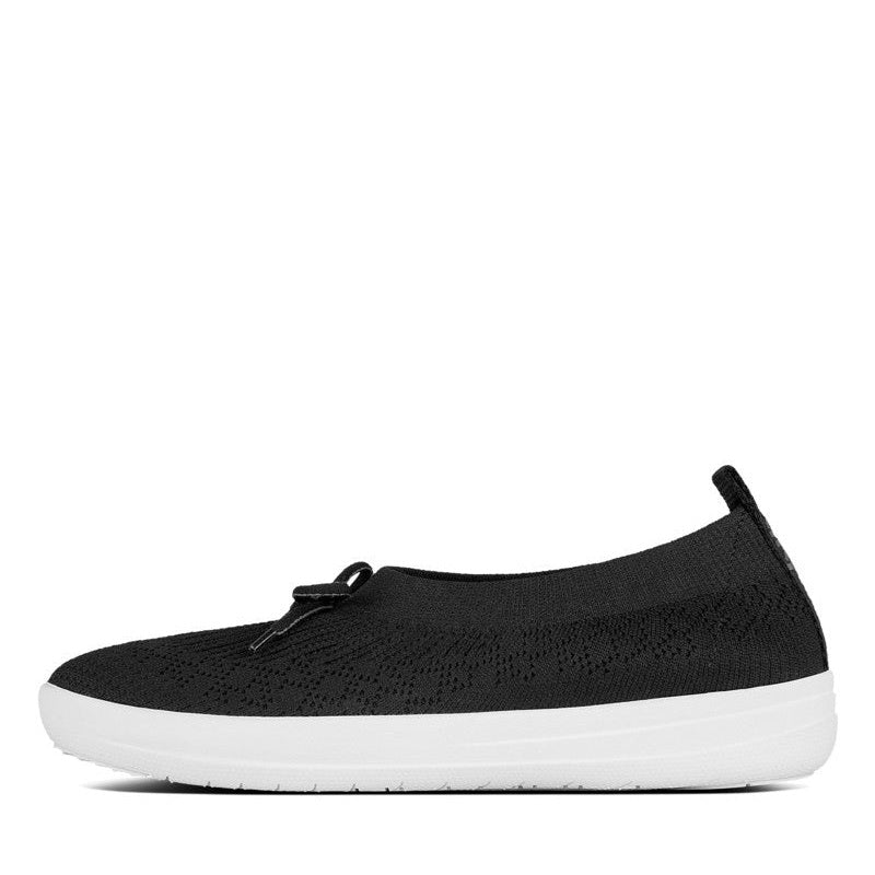 FitFlop Überknit Ballet Pumps With Bow Anatomicush Black 4