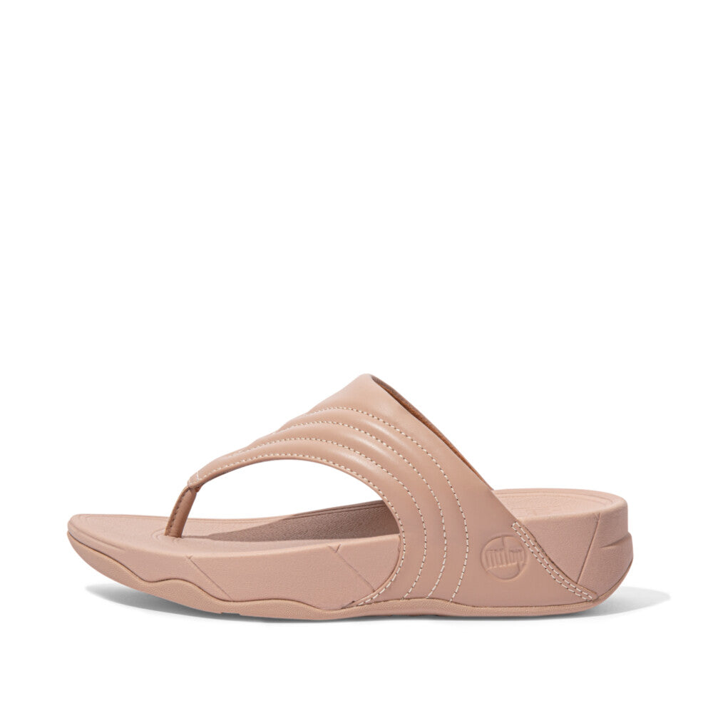 FitFlop FitFlop WALKSTAR Leather Toe-Post Sandals  Nude 6 