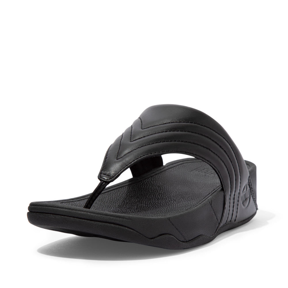 FitFlop Walkstar Leather Toe-Post Sandals Microwobbleboard