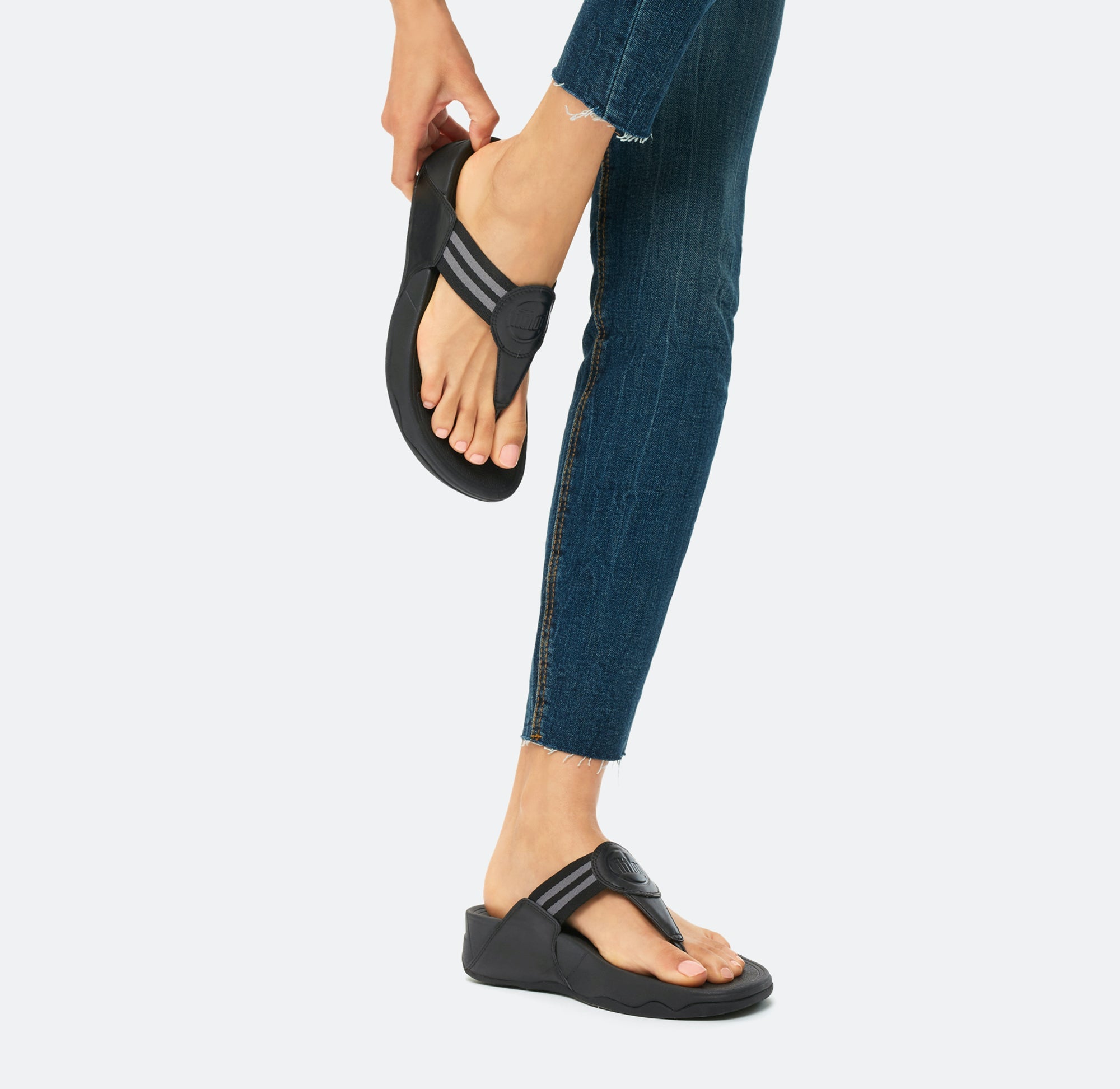 FitFlop Walkstar Webbing Toe-Post Sandals Microwobbleboard