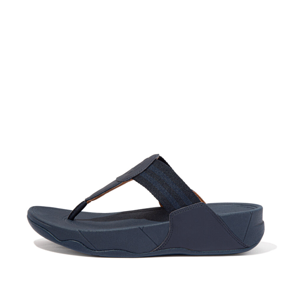 FitFlop Walkstar Webbing Toe-Post Sandals Microwobbleboard Midnight Navy 3