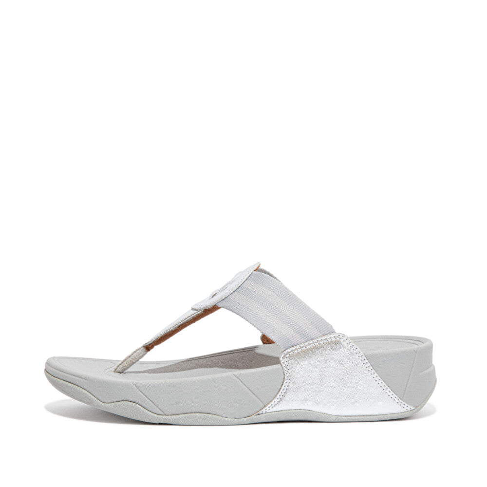 Webbing Toe-Post Sandals WALKSTAR Microwobbleboard Silver 3