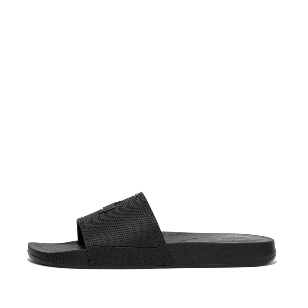 FitFlop FitFlop IQUSHION Mens Pool Slides  All Black 6.5 