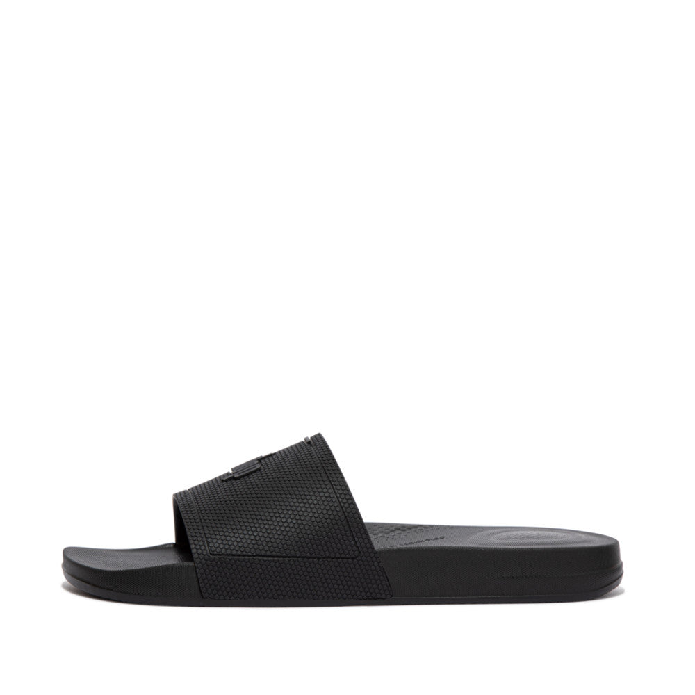 Mens Pool Slides IQUSHION iQushion All Black 6.5