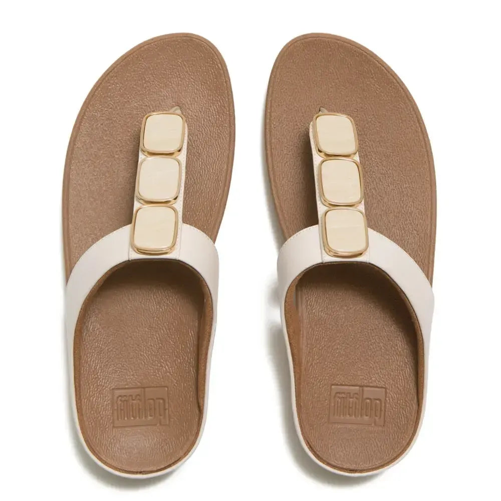 FitFlop LULU Glossy Button Toe-Post Sandals