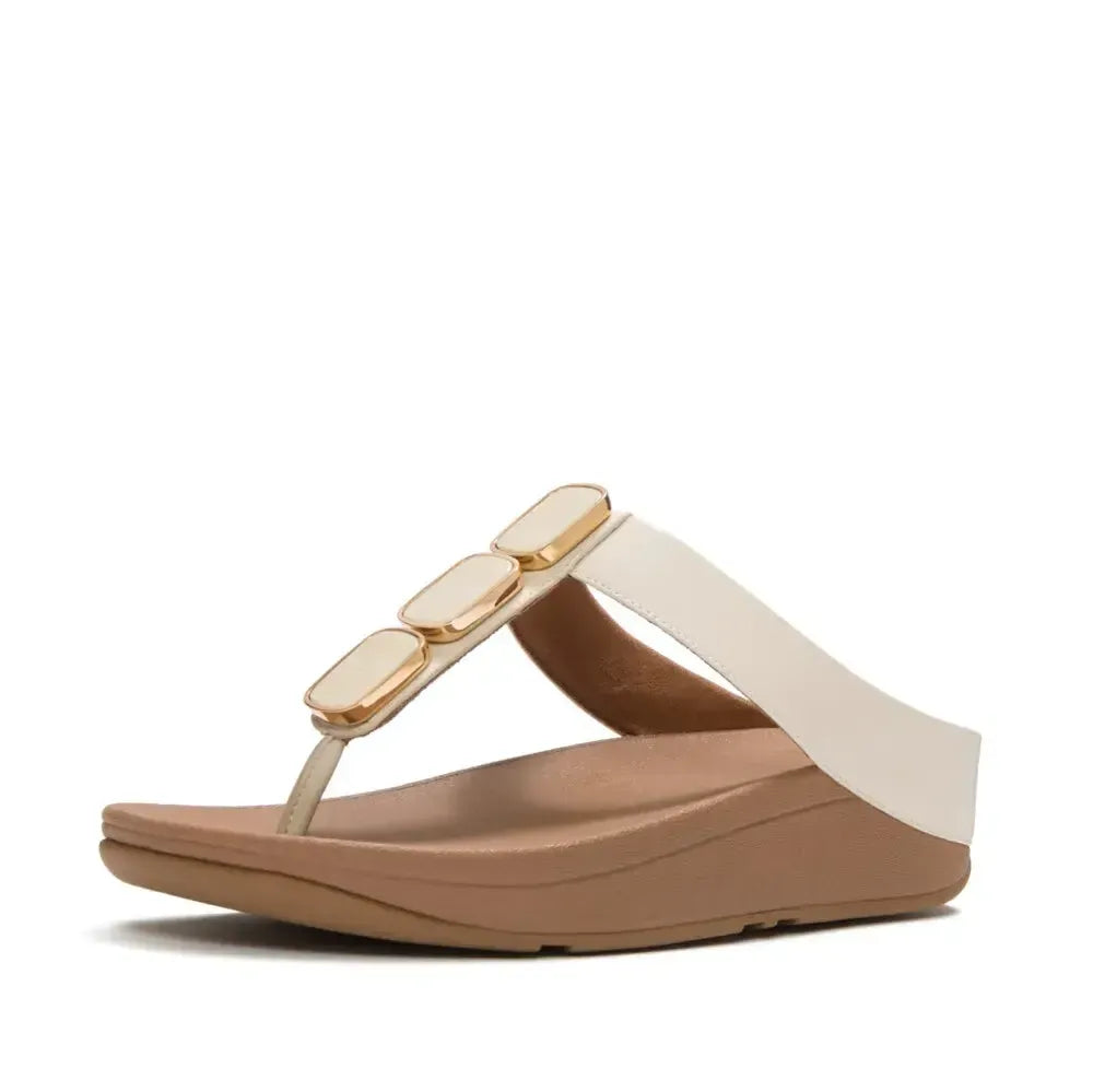FitFlop LULU Glossy Button Toe-Post Sandals