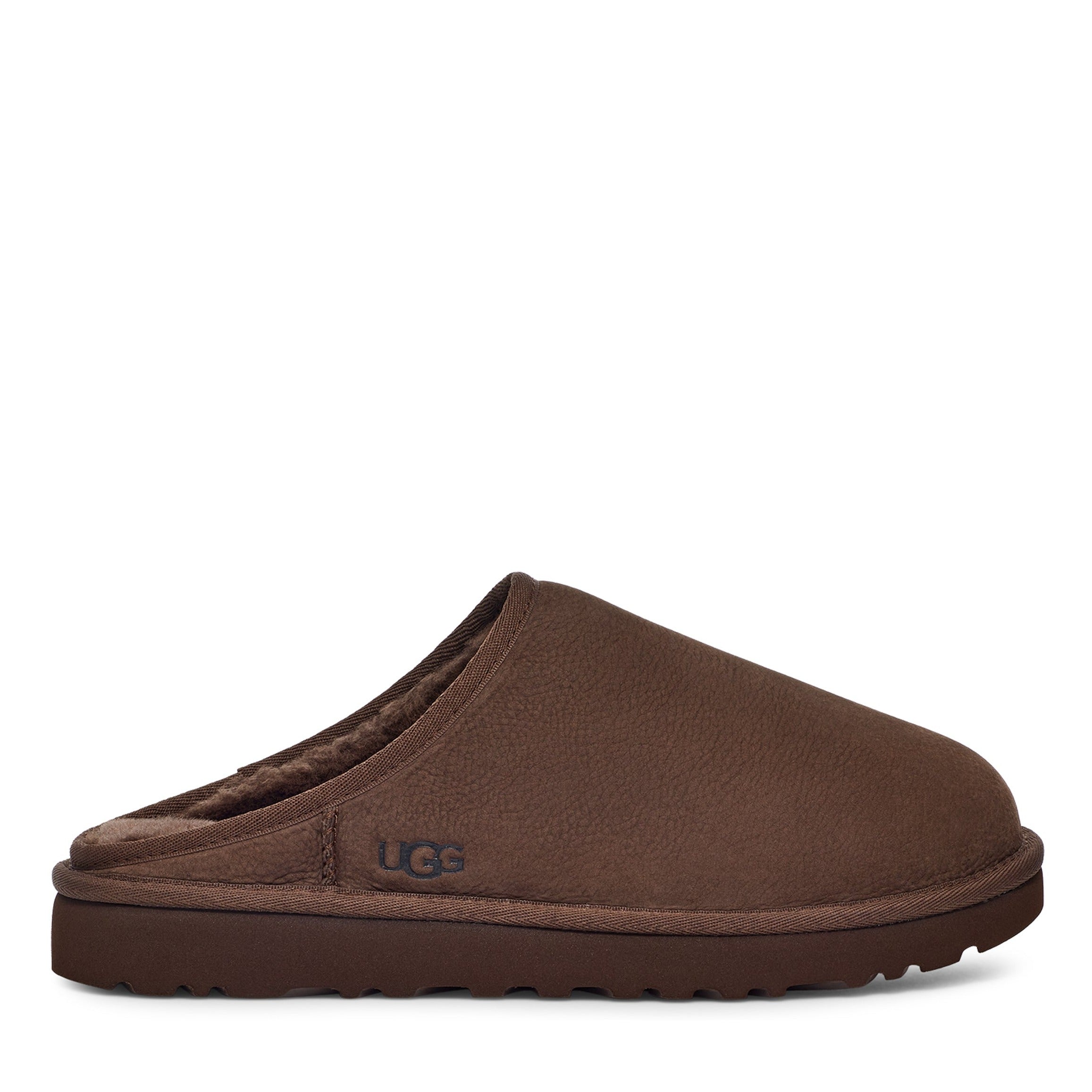 Sample UGG Classic Slip-On Slippers Leather Burnt Cedar 8 
