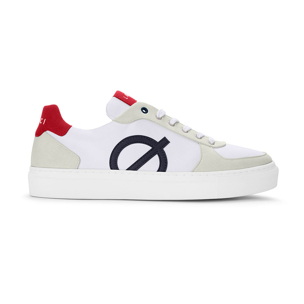 Loci Classic Sneaker White/Red/Navy 3.5 